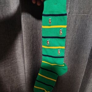 BRAND NEW Green Striped Men's POLO Socks